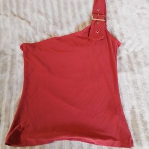 One shoulder crop blouse